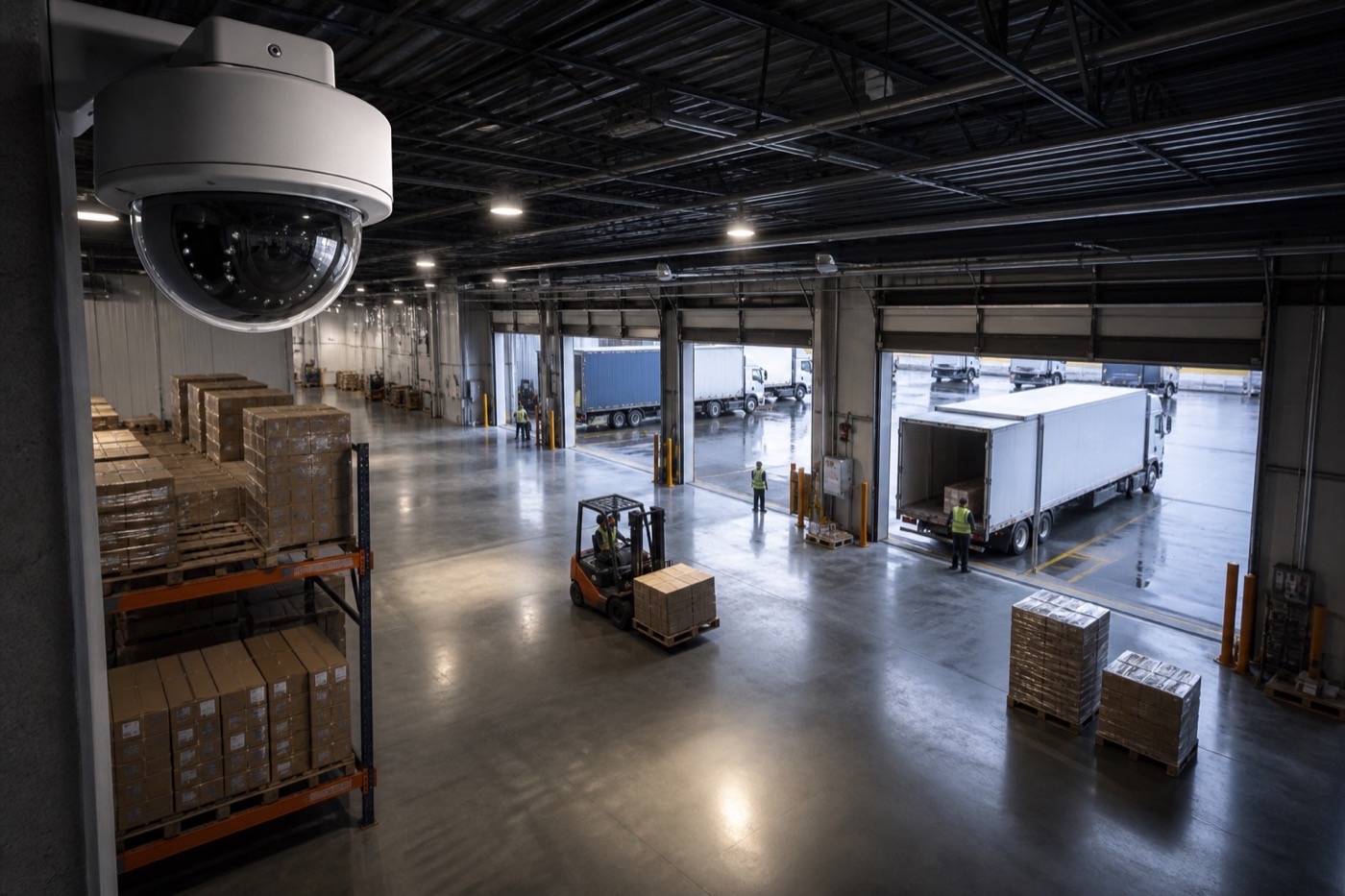 Warehouse loading dock operations monitored by AnomaAI
